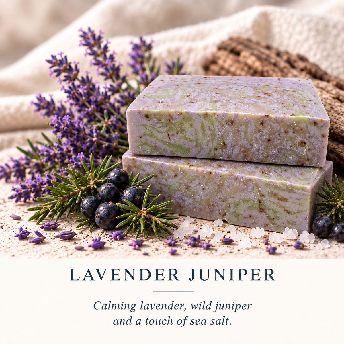 Lavender-Juniper Berries Butter Bar Soap