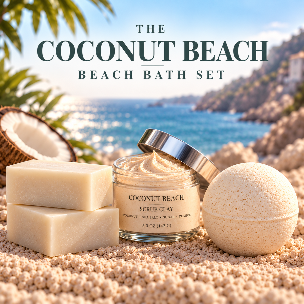 Coconut Beach Beach Bath Set